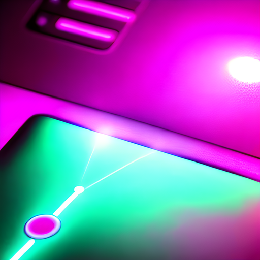 An artists impression of a pink light flashing