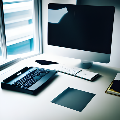 A computer sitting on a home office desk