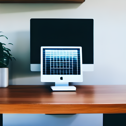 A neat home office with 2 computer screens on the desk
