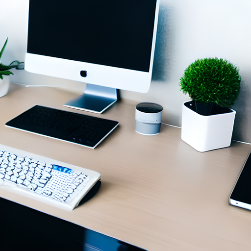 A home office with a computer on a desk