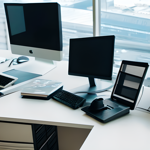 A home desk with a computer on the desk.